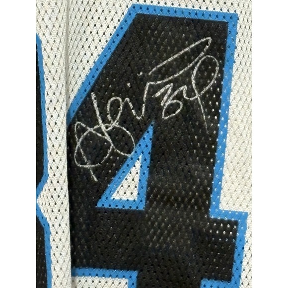 Carolina Panthers DeAngelo Williams #34 Jersey XL White Reebok NFL Autographed - Picture 7 of 10